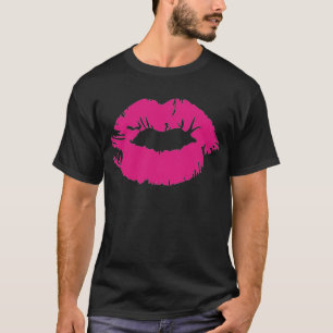 Camiseta Batom cor-de-rosa do Pucker