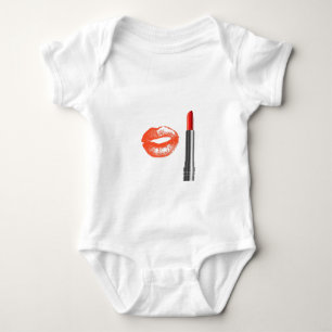 Camiseta batom e lábios
