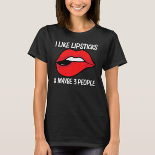 Camiseta Batom Legal Para Homens Mulheres Cosméticos Maquia