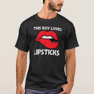 Camiseta Batom legal Para Meninos Maquiagem Cosmética