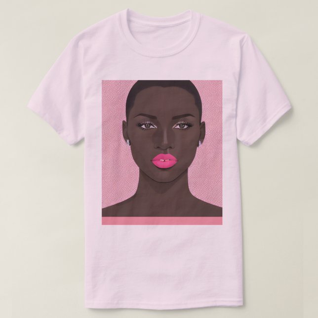 Camiseta Batom Rosa (Frente do Design)