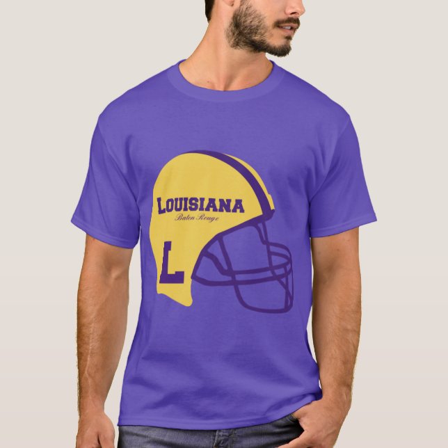 Camiseta Baton Rouge LA Helmet Sobredimensionado (Frente)