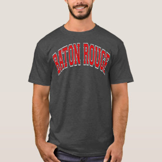 Camiseta Baton Rouge Louisiana LA Varsity Style Red Text