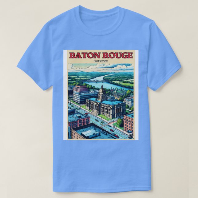 Camiseta Baton Rouge Louisiana TShirt (Frente do Design)