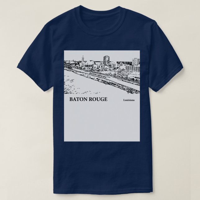 Camiseta Baton Rouge Louisiana TShirt - 2 (Frente do Design)