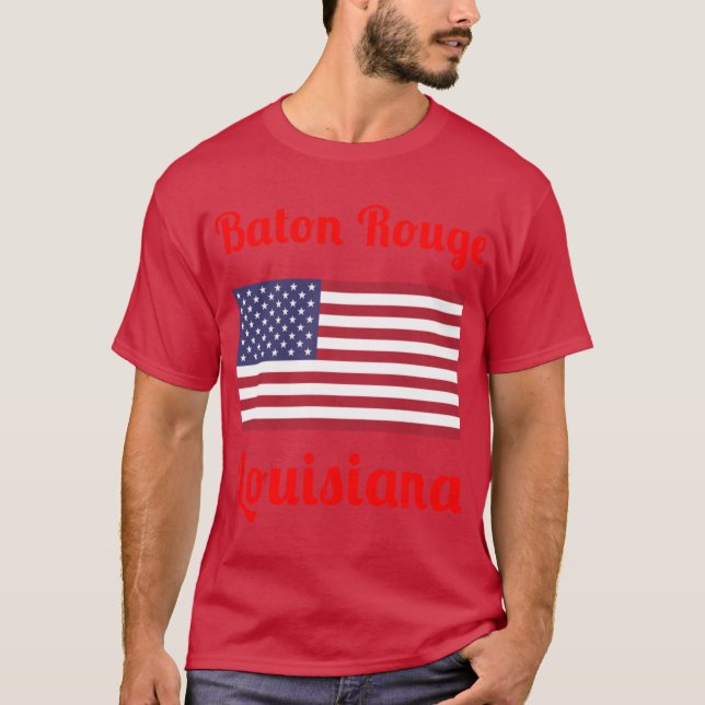 Camiseta Baton Rouge Na moda Impressão1 (Frente)
