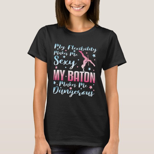 Camiseta Baton Twirling Baton Twirler Teen Girls (Frente)