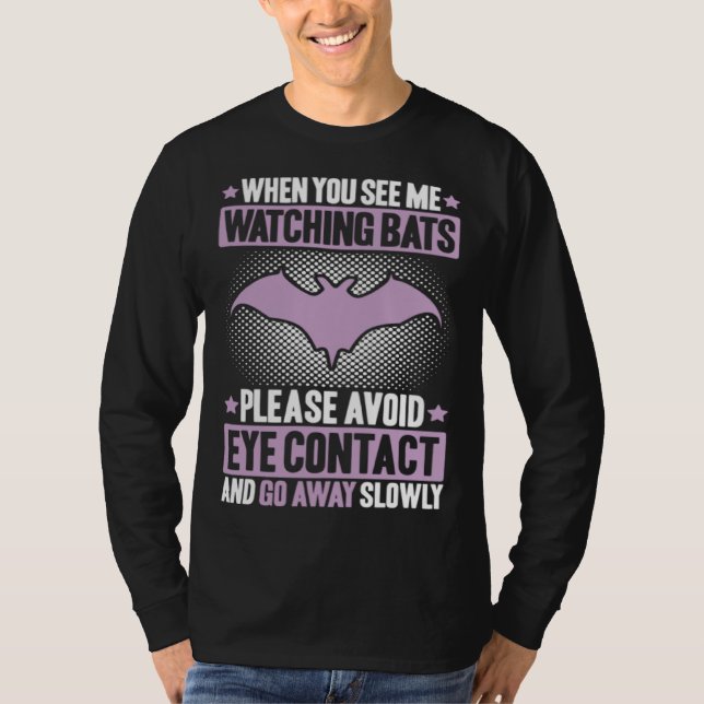 Camiseta Bats Avoid Eye Contact Bat  Animal Bat (Frente)
