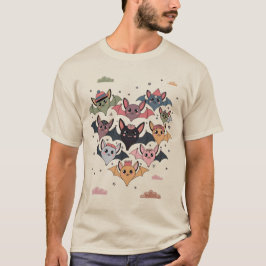Camiseta Bats bonitos em uma noite estrelada
