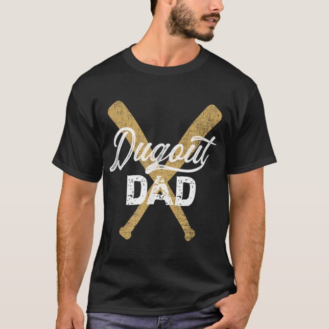 Camiseta Bats de Baseball Dugout para Pai de Baseball para  (Frente)