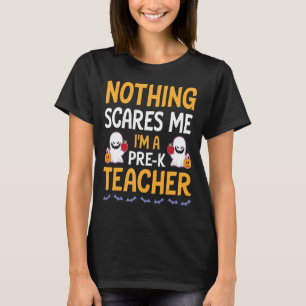 Camiseta Bats Ghosts Pumpkin Nada me assusta Eu sou um Pré-