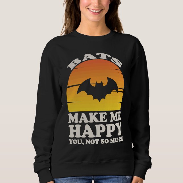 Camiseta Bats Make Me Happy, Bat Clothes, Bat (Frente)