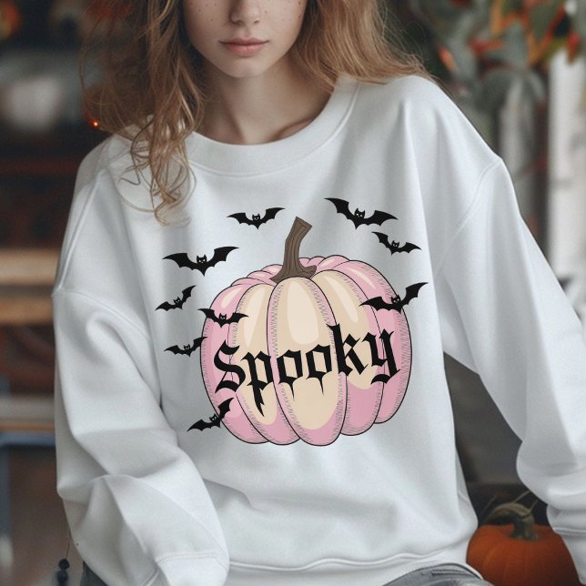 Camiseta Bats Pumpkin Halloween Sweater Pastel (Criador carregado)