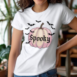 Camiseta Bats Pumpkin Halloween T Shirt Pastel