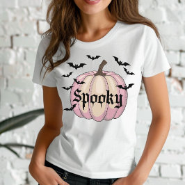 Camiseta Bats Pumpkin Halloween T Shirt Pastel
