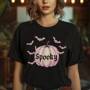 Camiseta Bats Pumpkin Spooky Halloween T Shirt Pastel