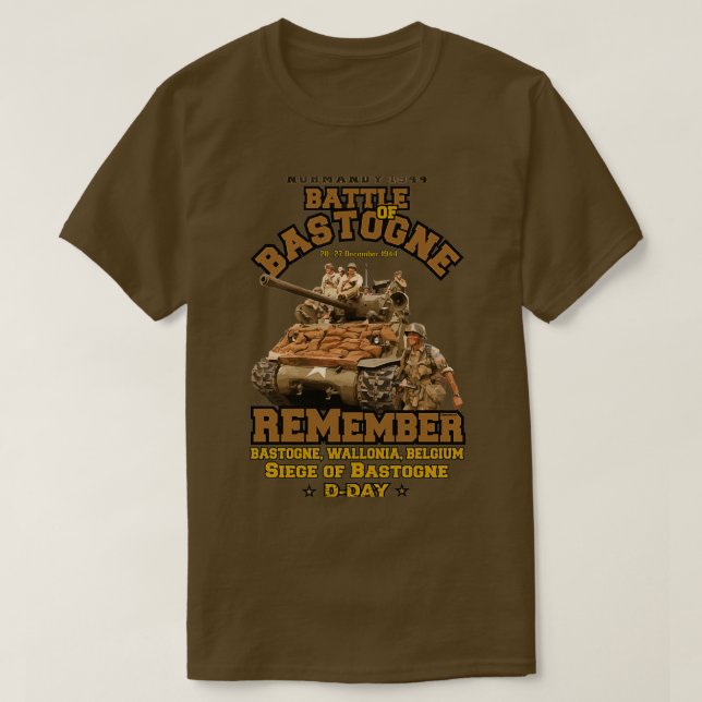Camiseta Battle of Bastogne 1944 Remember (Frente do Design)