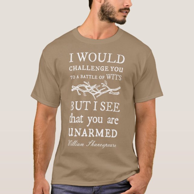 Camiseta Battle of Wits A Sarcastic Funny William Shakespea (Frente)