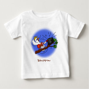 Camiseta Batuta engraçada tocando cartoon de violão