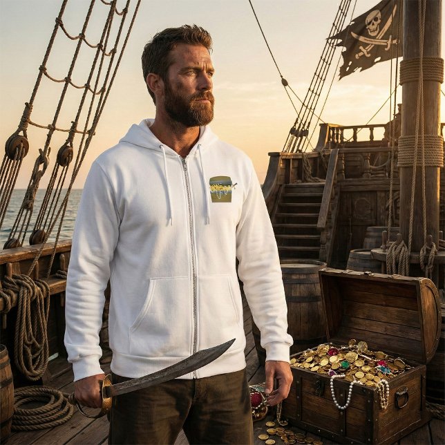 Camiseta Baú de Tesouro Pirata com Joias e Espada (Criador carregado)