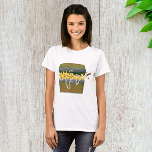 Camiseta Baú de Tesouro Pirata com Joias e Espada