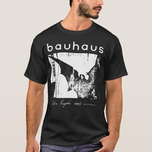 Camiseta Bauhaus - Bat Wings - Vin Branco Morto De Bela Lug (Frente)