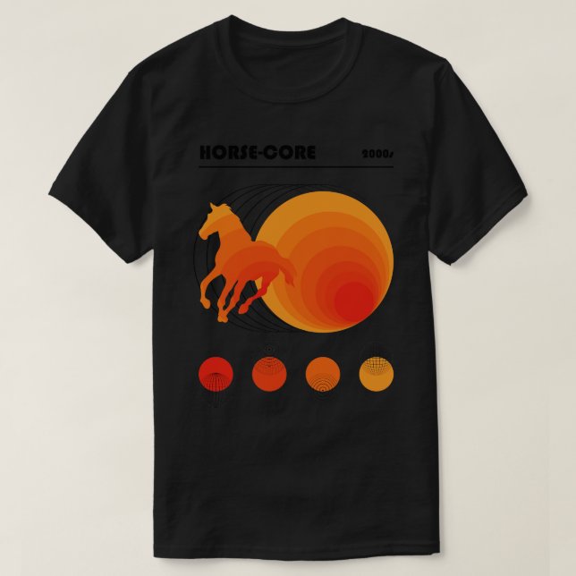 Camiseta Bauhaus Horse Core Orange (Frente do Design)