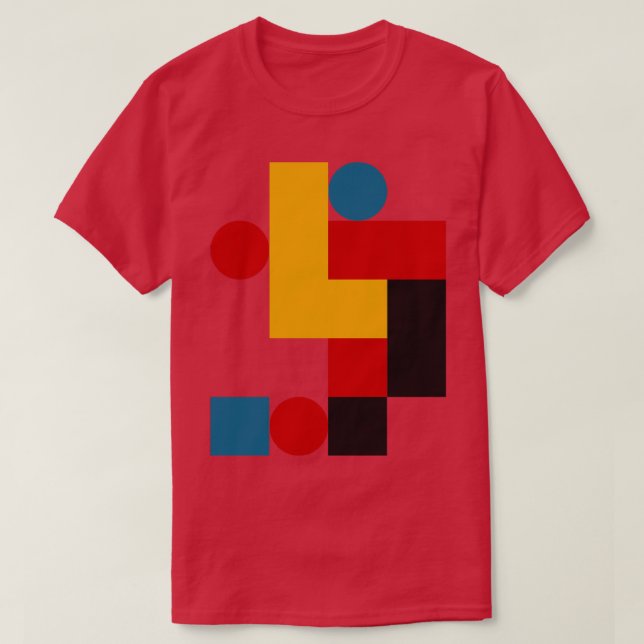 Camiseta Bauhaus inspirou padrão 3 (Frente do Design)