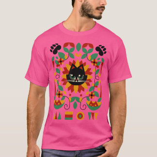 Camiseta Bauhaus Primavera Cat Sunflower por Tobe Fonseca