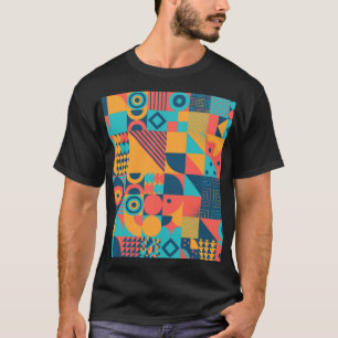 Camiseta Bauhaus Retro: Musical Geométrico dos anos 70