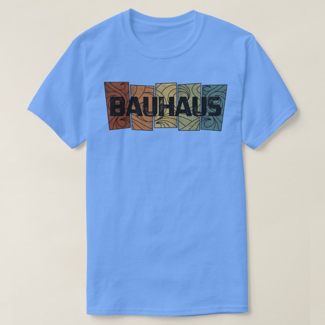 Camiseta Bauhaus Retro Patterno (Frente do Design)