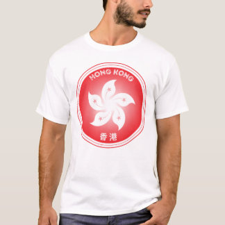 Camiseta Bauhinia Flower da forma circular de Hong Kong,