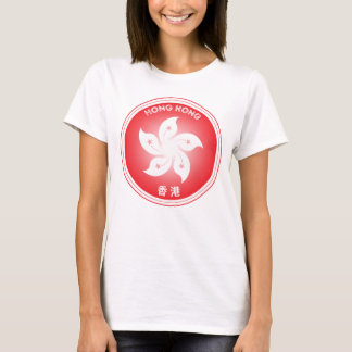 Camiseta Bauhinia Flower da forma circular de Hong Kong,