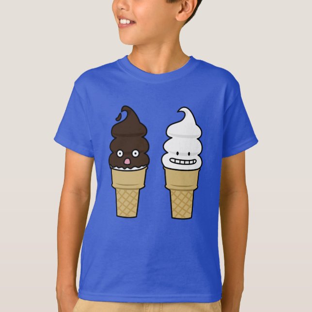 Camiseta Baunilha macia do chocolate da bolacha do cone do (Frente)