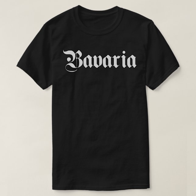 Camiseta Baviera escrita com letra gótica (Frente do Design)