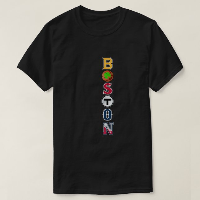 Camiseta Bawston Townie Sports Team Fan Boston Massachusett (Frente do Design)