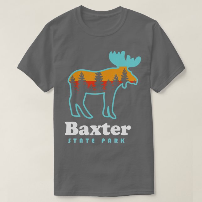 Camiseta Baxter State Park Camping Moose Trails Maine (Frente do Design)