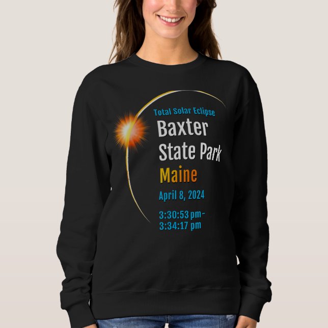 Camiseta Baxter State Park Maine ME Total Solar Eclipse 202 (Frente)