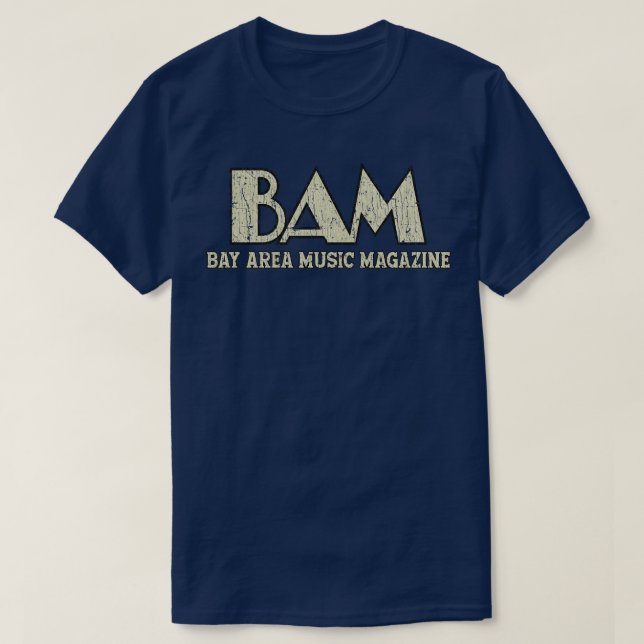 Camiseta Bay Area Music BAM 1976 (Frente do Design)