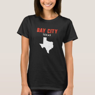 Camiseta Bay City Texas EUA Estado América Viagem Texas