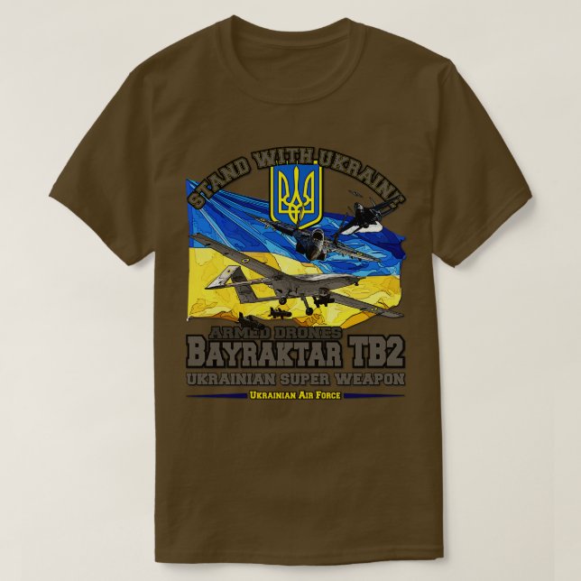 Camiseta Bayraktar TB2 Drone no exército ucraniano (Frente do Design)