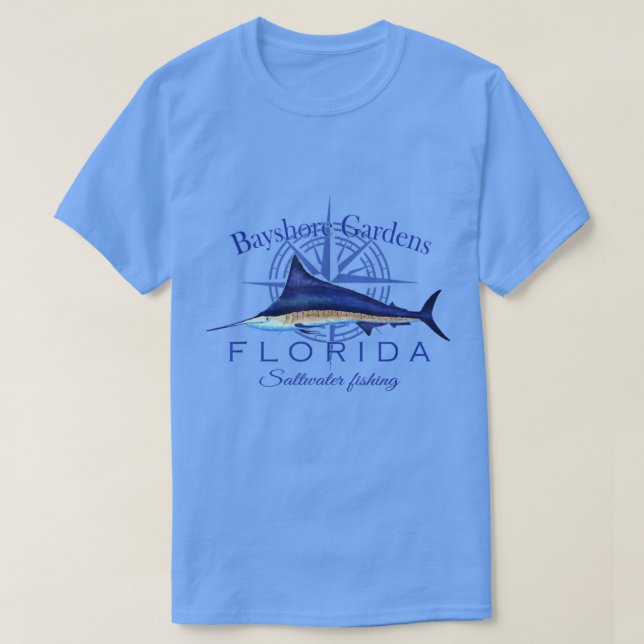 Camiseta Bayshore Florida Sailfish Billfish Saltwat (Frente do Design)