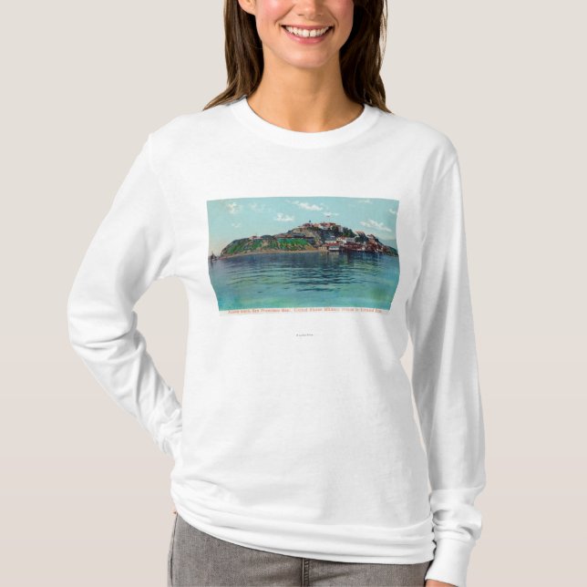 Camiseta Bayview da ilha e da prisão de Alcatraz (Frente)