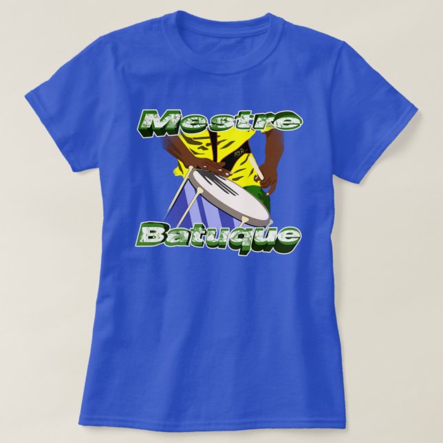 Camiseta BBaC Shirt Mestre Batuc Samba Batucada Brasil (Frente do Design)