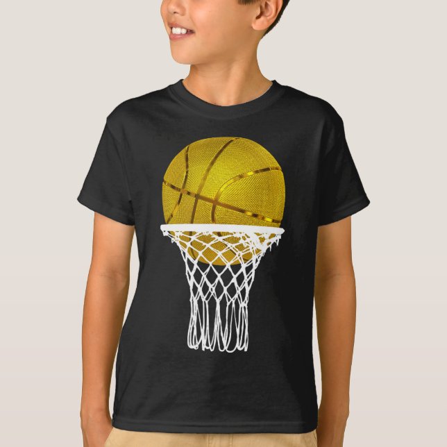 Camiseta Bball Troféu Dourado de basquetebol Homens Present (Frente)