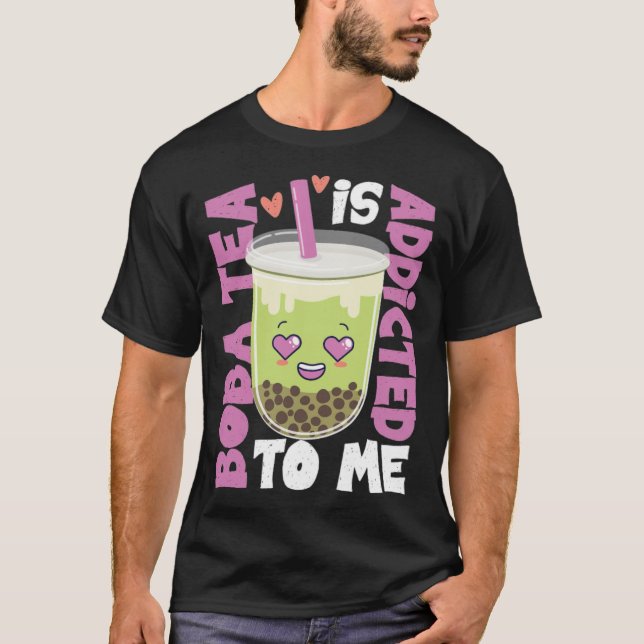Camiseta Bble Boba Tea Encantado engraçado (Frente)