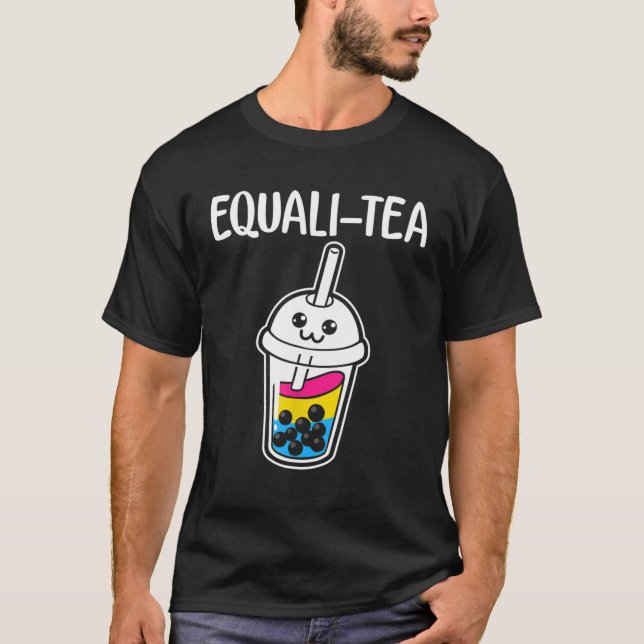 Camiseta Bble Milk Tea Pansexual Flag (Frente)