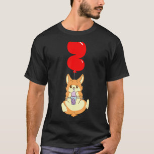 Camiseta Bble Tea Hamster segundo aniversário Kids Balão P