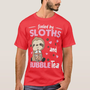 Camiseta Bble Tea Sloth Com Chá De Chocolate Lama Cuja Lama