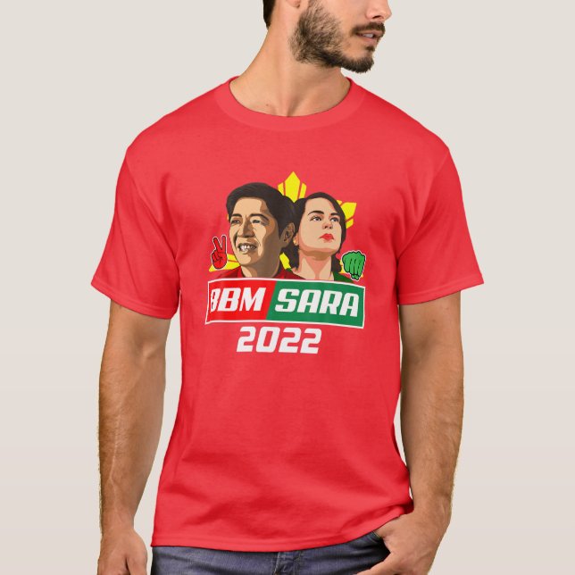 Camiseta BBM Sara 2022 Presidente Bong Marcos Red Duterte (Frente)